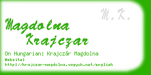 magdolna krajczar business card